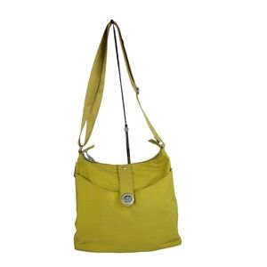 Baggallini Helsinki mustard yellow large multi-compartment crossbody travel bag